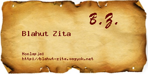 Blahut Zita névjegykártya
